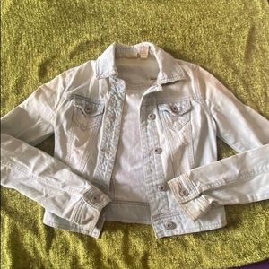 Mudd light-wash distressed denim jacket